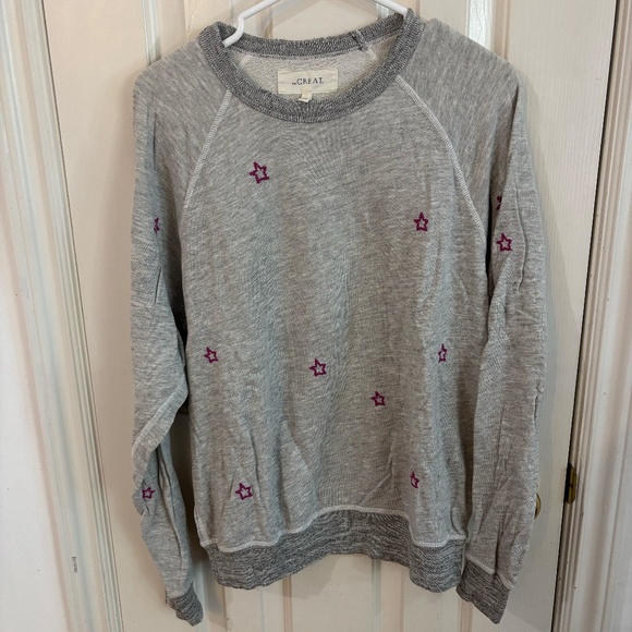 the GREAT grey sweatshirt with star embroidery - Picture 3 of 5